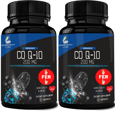 Research Labs Advanced Absorption 200mg CoQ10 w/Black Pepper Extract. 90 Softgels.