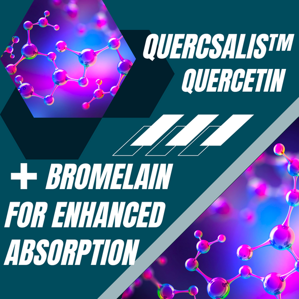Research Labs Quercsalis™ Quercetin w/Bromelain, 240 Veg Capsules. Buy 1 Get 1 Free. High Absorption Formula. Supports Cardiovascular, Immune, Anti-Inflammatory, Anti-Oxidant Health