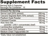15 Day Detox Supplment Facts	